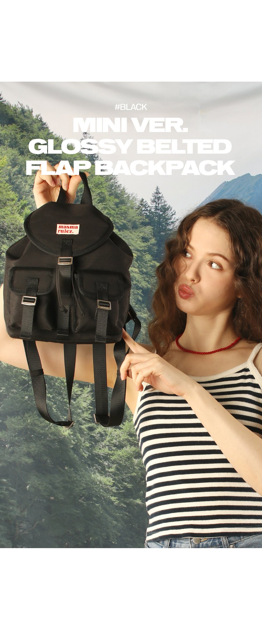 【masmarulez】Layered backpack Masmarulez Mixed Easy Draw Backpack – Lightweight Water